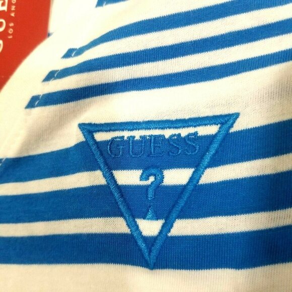 Guess Women's V-neck‎ Top Short Sleeve Logo Tee New - Picture 3 of 6